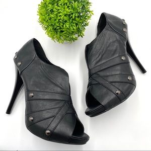 Dollhouse | Black Studded Stiletto Bootie
